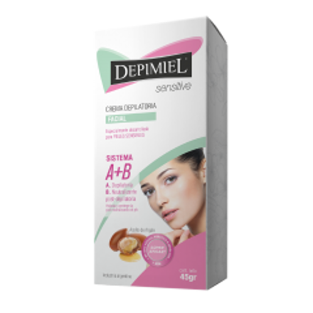 Imagen de DEPIMIEL CREMA DEPILATORIA PARA EL ROSTRO SENSITIVE X 45GR