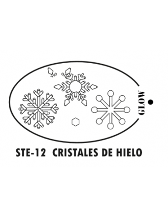 Imagen de GLOW STENCIL CRISTALES DE HIELO.