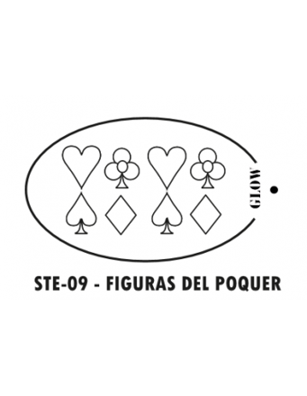 Imagen de GLOW STENCIL FIGURAS POKER.